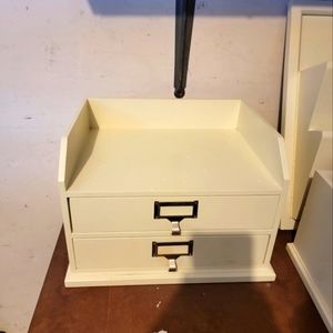 Pottery Barn 2 drawer desk cabinet